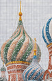 Diamond Painting mit den Zwiebeltürmen der Basilius-Kathedrale im zarten Pastell-Aquarellstil. Mockup.