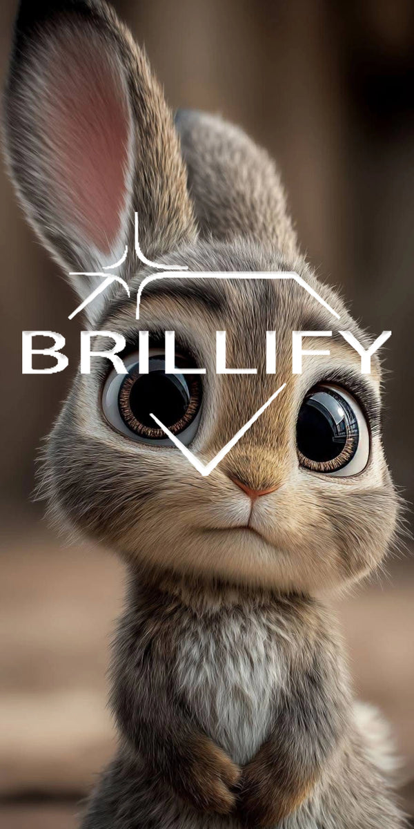 Diamond Painting mit realistischer Hase mit großen Augen in klarer Farbgestaltung