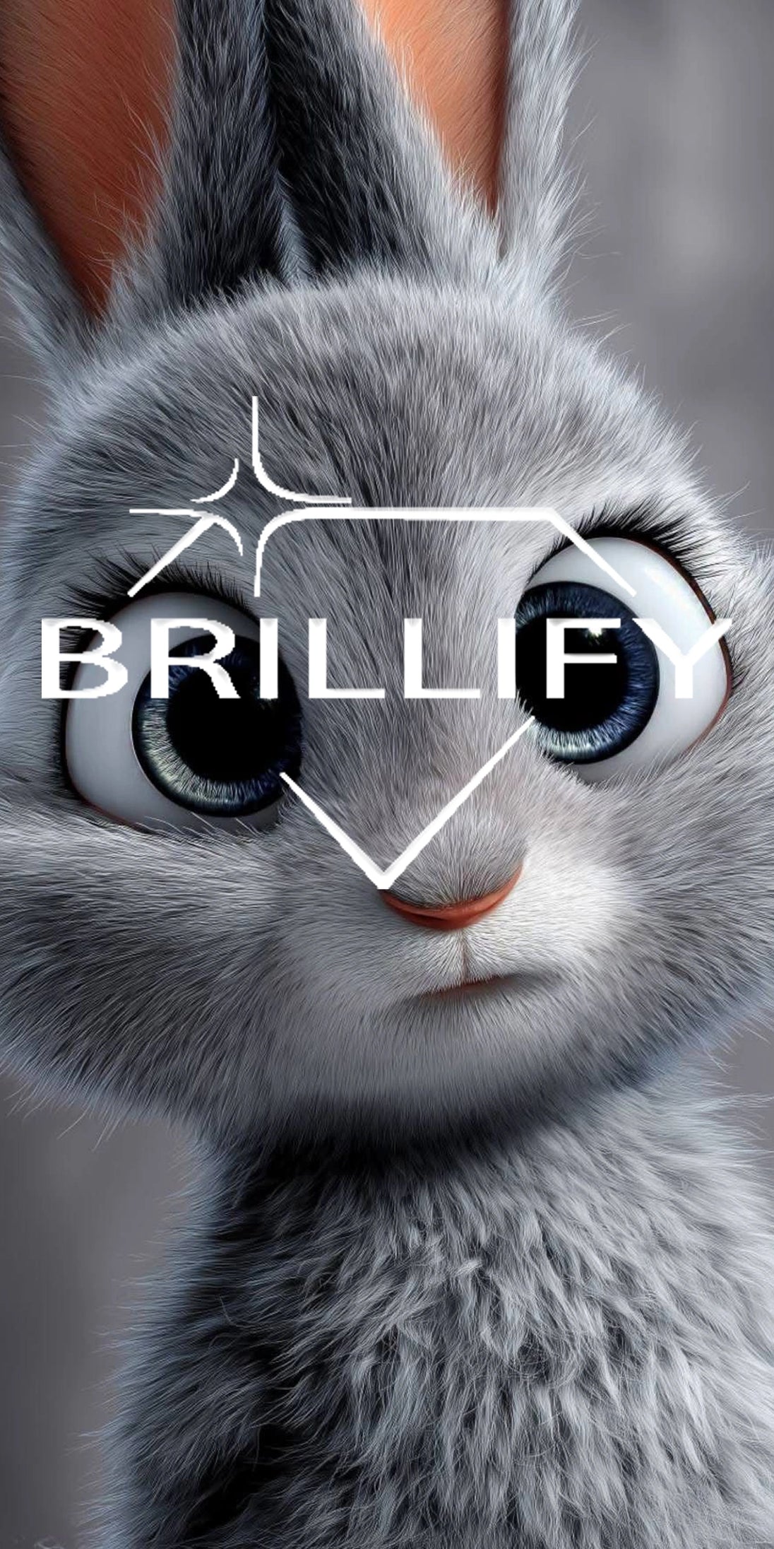 Diamond Painting mit grauer Hase im Close-up in klarer Farbgestaltung