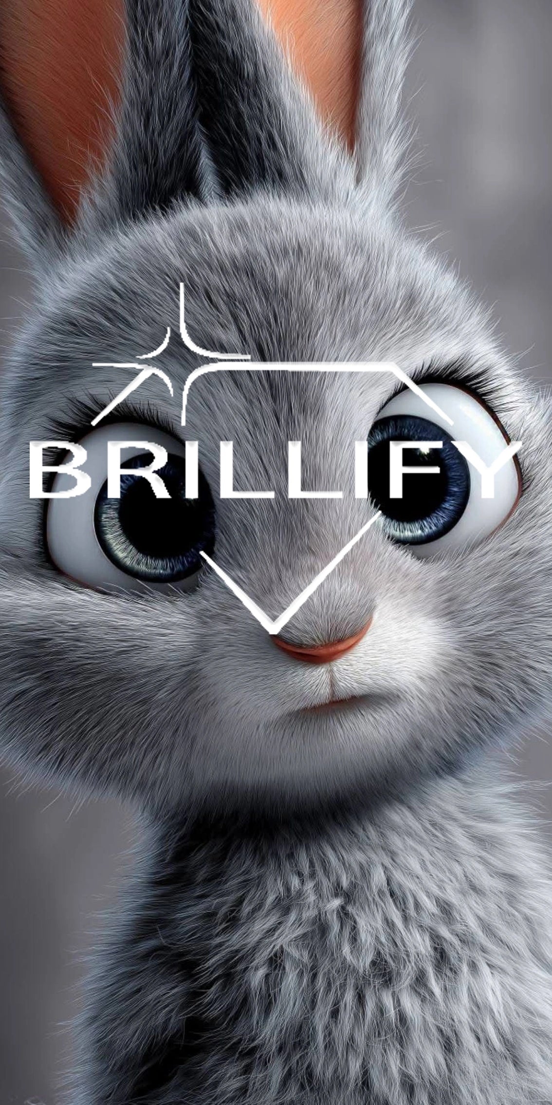 Diamond Painting mit grauer Hase im Close-up in klarer Farbgestaltung