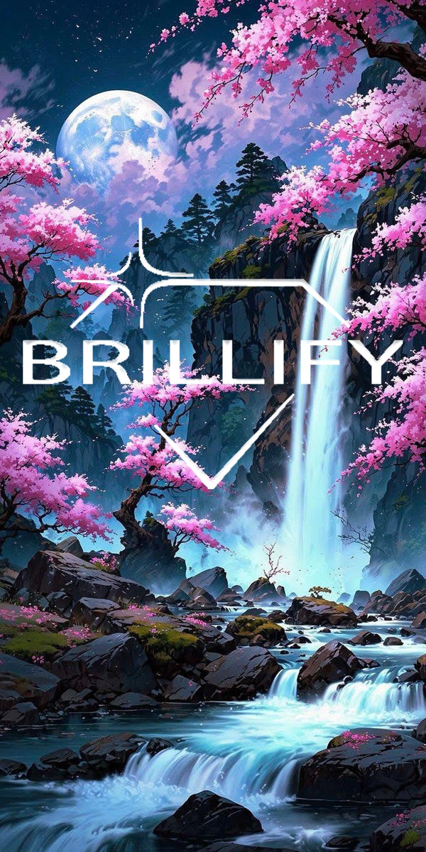 Diamond Painting mit pink leuchtender Vollmond in klarer Farbgestaltung