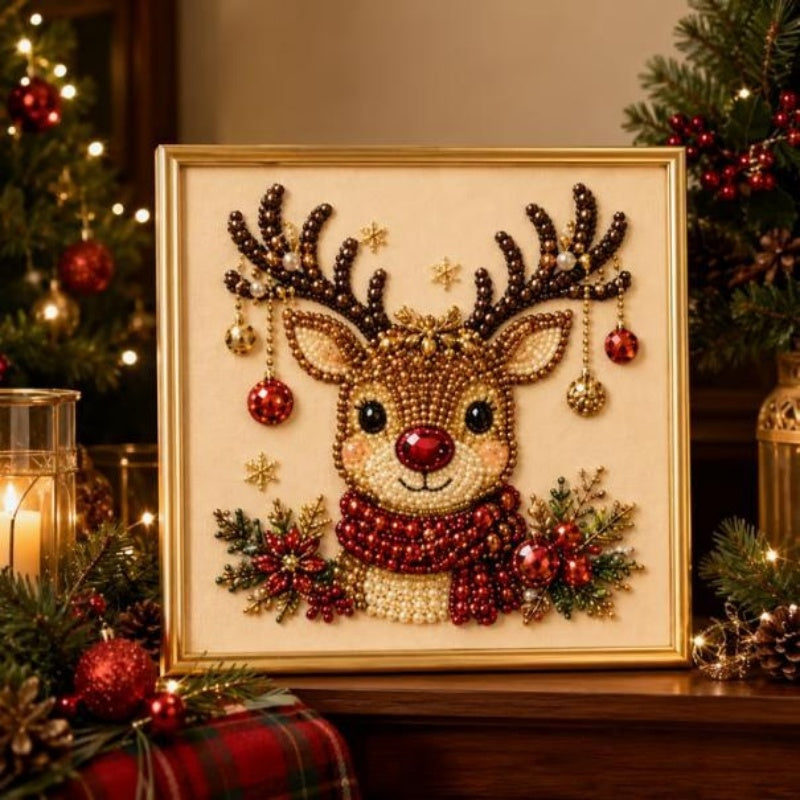 Diamond Painting Weihnachtsset mit Rentier