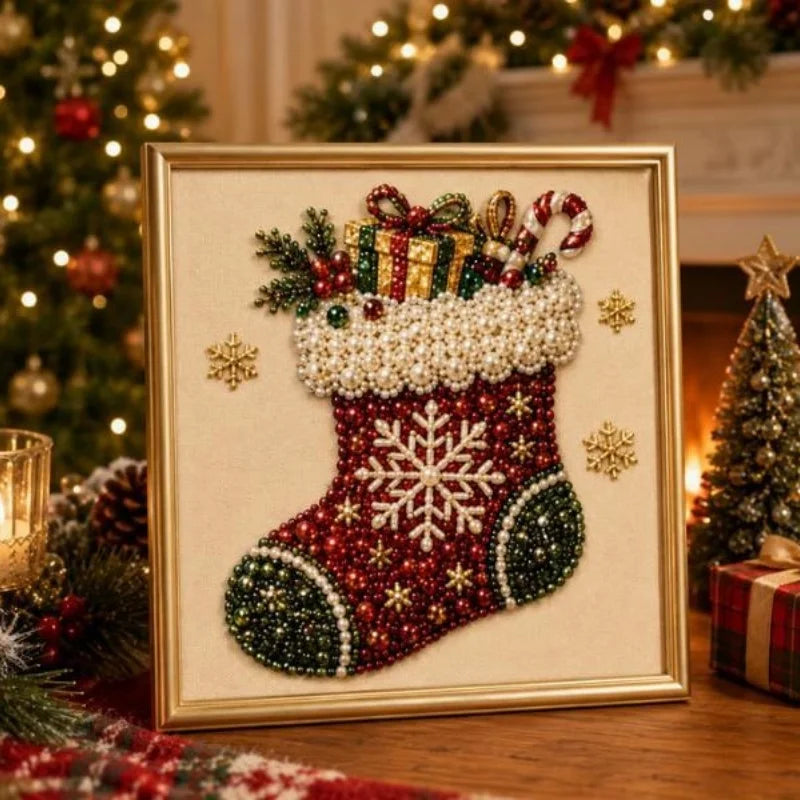 Diamond Painting Weihnachtsset mit Socke