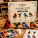 3D Perlentier Bastelset mit vier Vögeln aus bunten Perlen – Kardinal, Kolibri, Blaumeise und Rotkehlchen zum Selbermachen