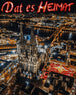 Diamond Painting des Kölner Doms bei Nacht mit beleuchtetem Weihnachtsmarkt aus der Vogelperspektive. Mockup.