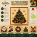Diamond Painting Perlenset Weihnachtsset mit Weihnachtsbaum, Weihnachtsmann, Socke, Kranz, Rentier, Eisenbahn, Schneehütte, Marktplatz