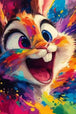 Bunter Hase abstrakt  Diamond Painting