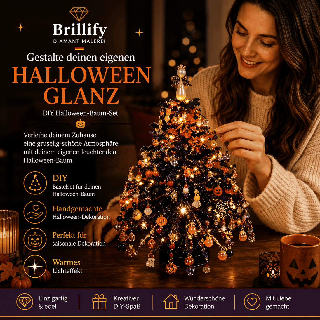 DIY Perlen-Weihnachtsbaum-Set, Kristall-Weihnachts-Bastelset für Erwachsene, Ornament-Charms, Tischdekoration, Entspannendes Projekt, Weihnachtsgeschenk basteln
