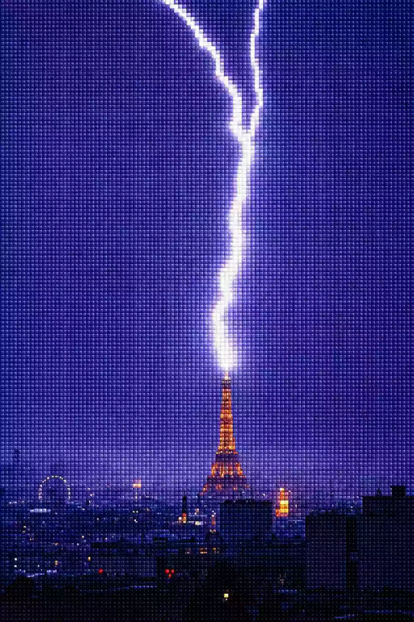 Eiffelturm Gewitter Blitz Diamond Painting 328-001 Mock up