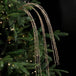 Bronzefarbene Glitzer Deko-Zweige mit langen Haengern als dekorativer Akzent fuer Weihnachtsbaum und Adventsdekoration