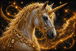 Diamond Painting mit weißem Einhorn, goldenem Horn, Kristallschmuck und funkelndem Sternenhimmel Mockup