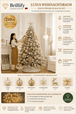 Premium Weihnachtsbaum Set in Kuerbis-Karamell mit umfangreicher Dekoration und warmweisser Beleuchtung