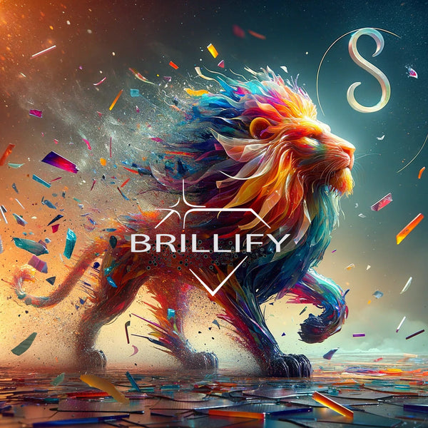 Diamond Painting Zodiac Sign Leo Neon Lion Motif