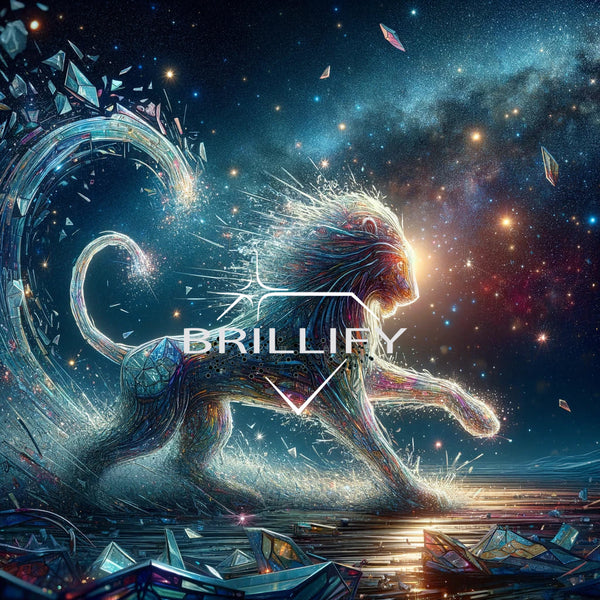 Diamond Painting Zodiac Sign Leo Starlight Lion Motif