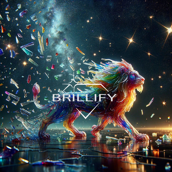 Diamond Painting Zodiac Sign Leo Rainbow Lion Motif