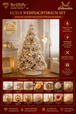 Luxus Weihnachtsbaum Set in Creme-Weiss mit Beleuchtung, Kugeln und aufeinander abgestimmter Weihnachtsdekoration