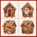 DIY Weihnachts-Häuschen in Rot und Gold mit Weihnachtsmann und festlicher Verzierung