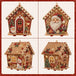 DIY Weihnachts-Häuschen in Rot mit Weihnachtsmann, Schmucksteinen und weihnachtlichen Details