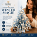 DIY Perlen-Wintermagie-Weihnachtsbaum-Set Kristall-Feiertags-Bastelset für Erwachsene Ornament-Anhänger Tischdekoration Entspannendes Projekt Feiertagsgeschenk, integrierte LED-Beleuchtung