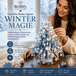 DIY Perlen-Wintermagie-Weihnachtsbaum-Set Kristall-Feiertags-Bastelset für Erwachsene Ornament-Anhänger Tischdekoration Entspannendes Projekt Feiertagsgeschenk, integrierte LED-Beleuchtung basteln