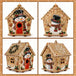 DIY Weihnachts-Häuschen aus Holz mit Schneemann, Perlen und festlicher Weihnachtsdekoration