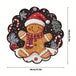 Rundes Weihnachts Tischset mit Lebkuchenmann und Weihnachtsmotiv mit ca. 38 cm Durchmesser
