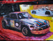 Diamond Painting mit klassischem Porsche 911 Rennwagen in Rot und Blau.