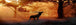Diamond Painting eines röhrenden Hirsches im nebligen Wald bei goldenem Sonnenlicht.